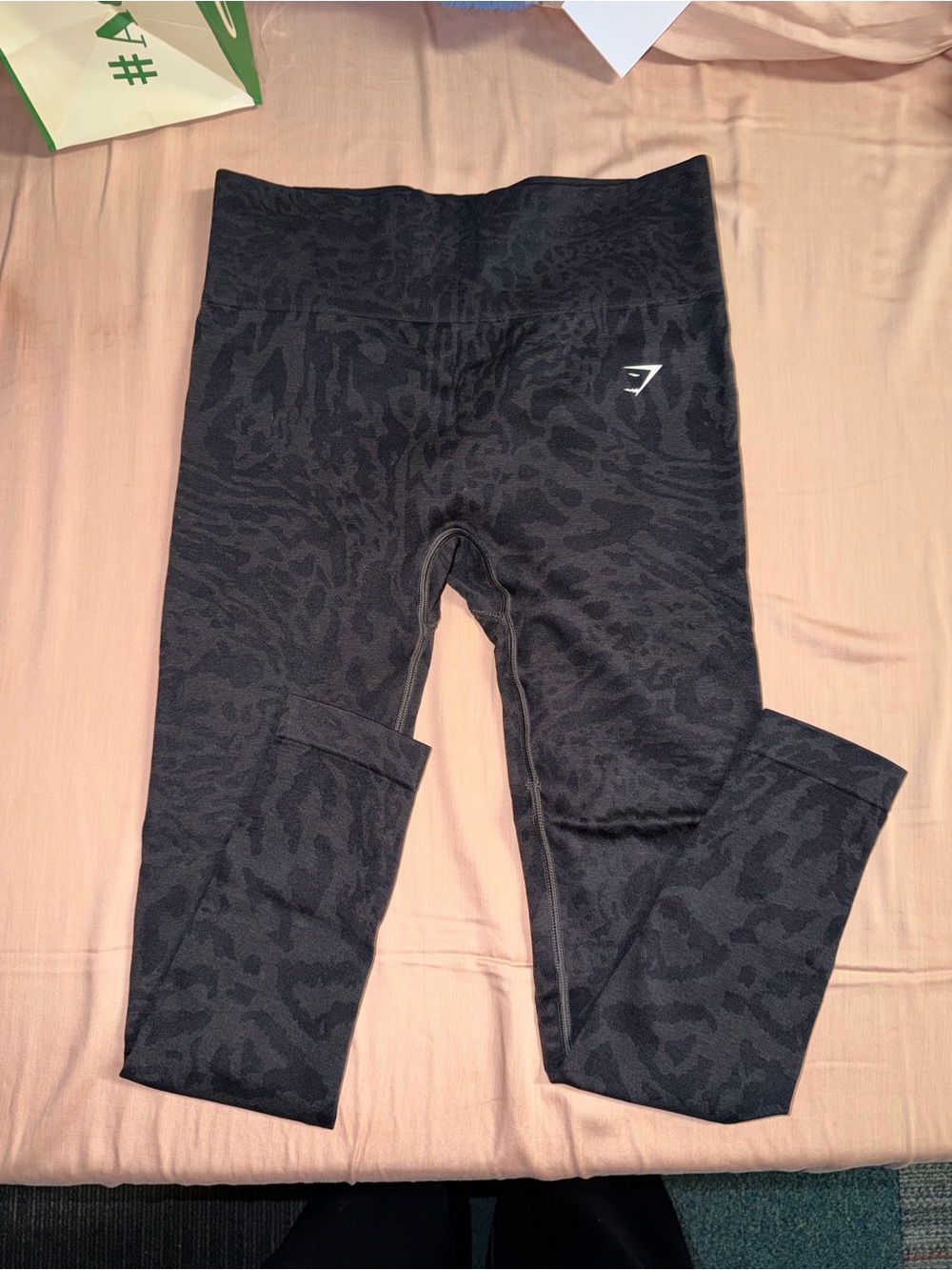 Gymshark Kids Black Subtle Animal-Print Leggings